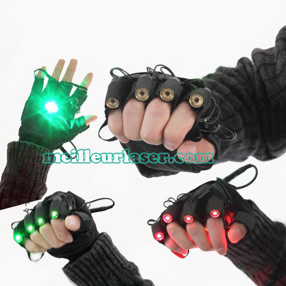 gants laser vert pour dj 
